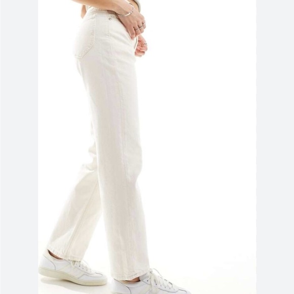 Lee Denim - Lee White Straight Leg Ankle Length Jeans
